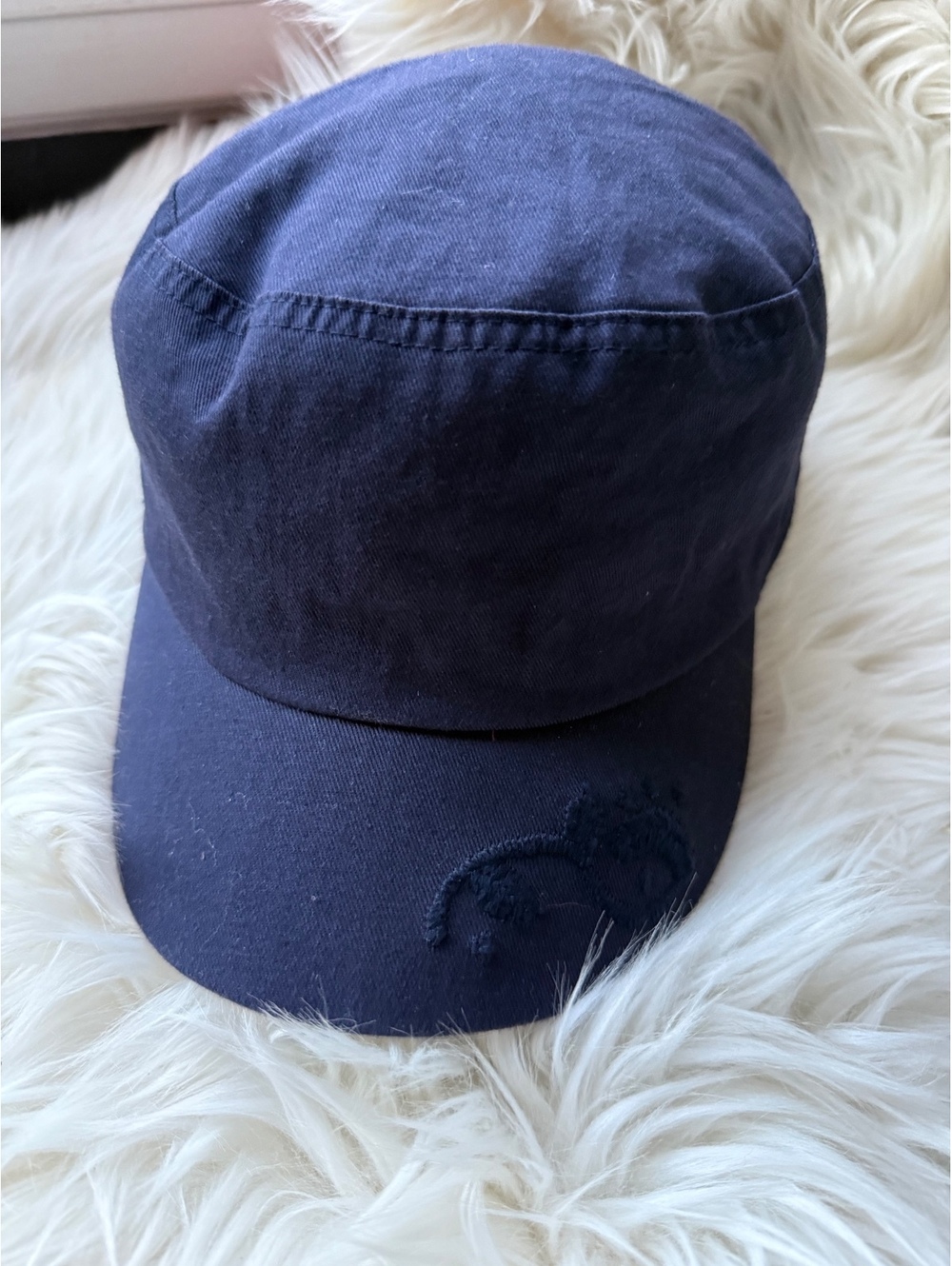 Eddie Bauer Navy Blue Cap with Red Floral Interior Lining